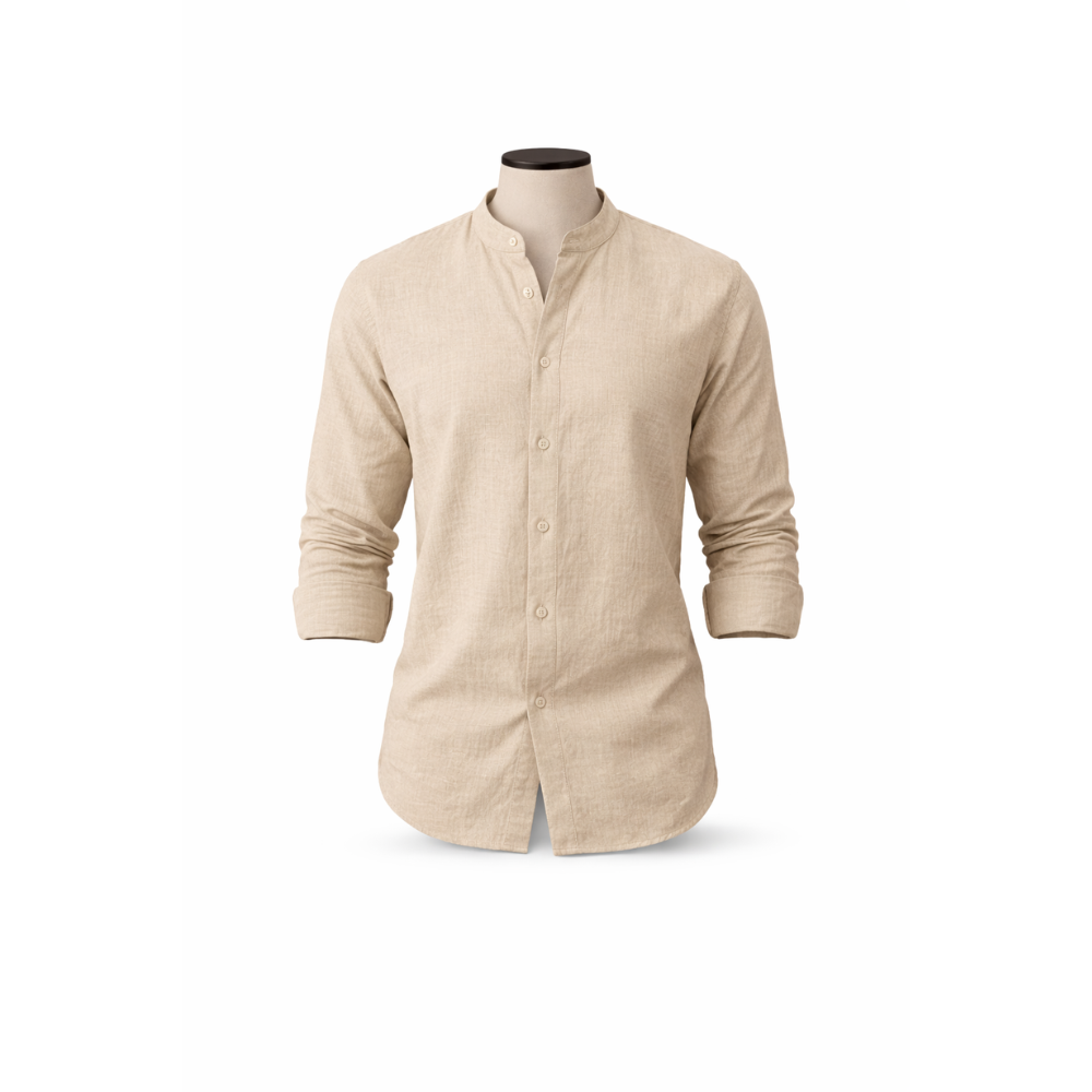 Baruet Linen Band Collar