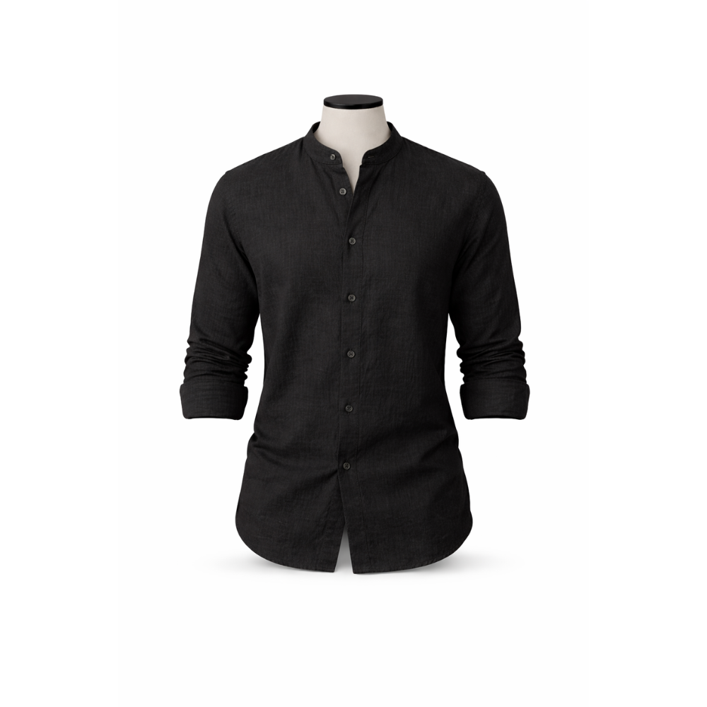 Baruet Linen Band Collar