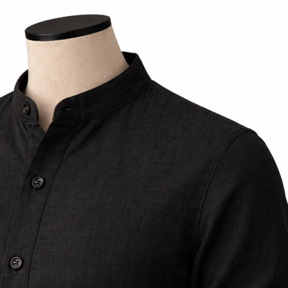 Baruet Linen Band Collar