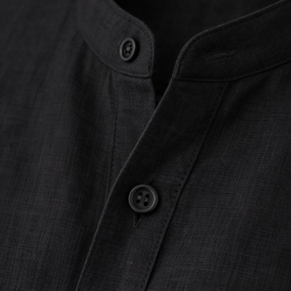 Baruet Linen Band Collar