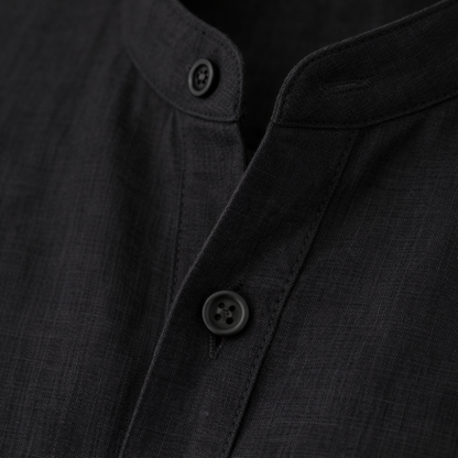 Baruet Linen Band Collar